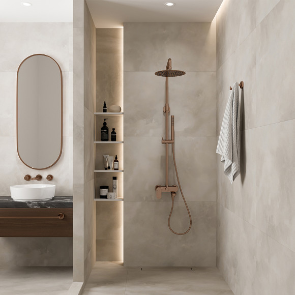 Душевая система WasserKRAFT Asphe A17301 Розовое золото