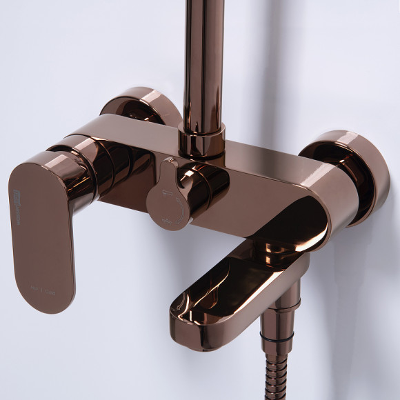 Душевая система WasserKRAFT Asphe A17301 Розовое золото