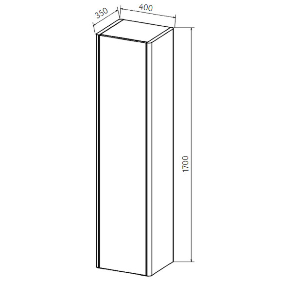 Шкаф пенал Astra Form Капелла 40 03110017 подвесной Белый