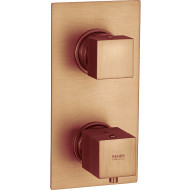 Смеситель для душа Remer Qubica Thermo QT92KBVO с термостатом Бронза