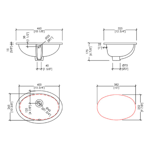 Раковина Devon&Devon White 46 RALILY460 Белая