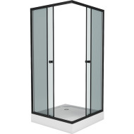 Душевой уголок Niagara Eco 100х100 NG-010-14QT профиль Черный стекло тонированное