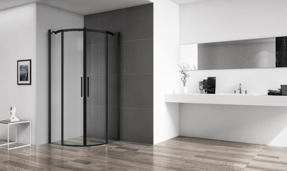 Душевой уголок BelBagno Acqua 90x90 ACQUA-R-2-90-C-NERO профиль Черный стекло прозрачное Душевой уголок BelBagno Acqua 90x90 ACQUA-R-2-90-C-NERO профиль Черный стекло прозрачное