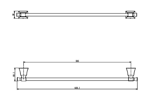 Полотенцедержатель Art&Max Genova AM-M-036-CR Хром