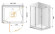 Душевой уголок Cezares ELENA-W-AH-1-100/80-P-Cr-L профиль Хром стекло рифленое