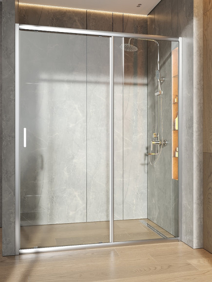 Душевая дверь в нишу Orange E02-150TCR 150 профиль Хром стекло прозрачное Душевая дверь в нишу Orange E02-150TCR 150 профиль Хром стекло прозрачное