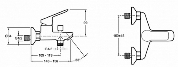 Комплект смесителей Jacob Delafon Lucien E20850RU-CP Хром