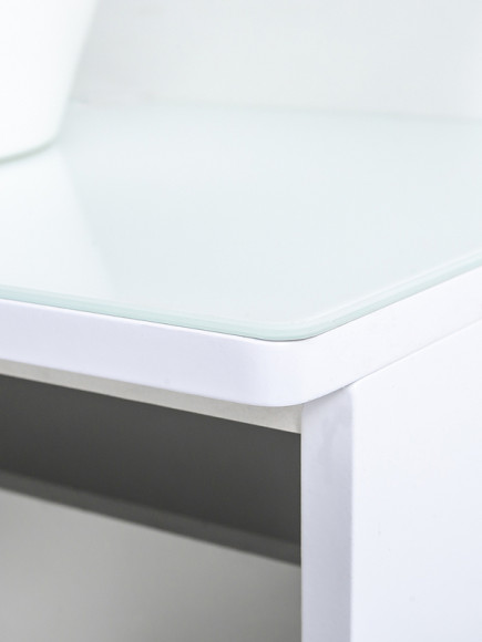 Тумба с раковиной Orange Otto 75 Ot-75TuGLASS+B08-360W подвесная Белый глянец