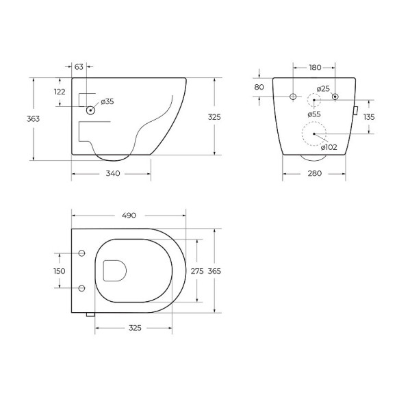 Унитаз биде BelBagno Uno BB3105CHR-BS/SC подвесной с сиденьем Микролифт