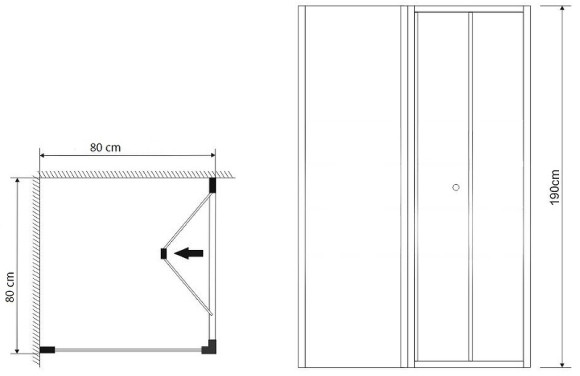 Душевой уголок Grossman Advans 80х80 GR-8080Ad профиль Хром стекло прозрачное Душевой уголок Grossman Advans 80х80 GR-8080Ad профиль Хром стекло прозрачное