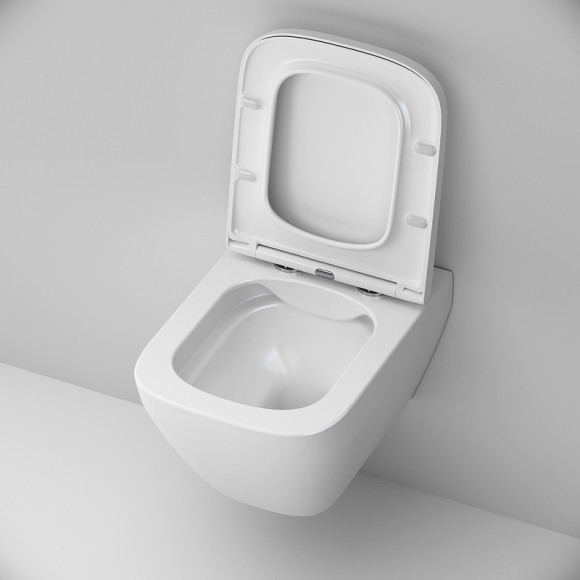 Унитаз AM.PM Spirit V2.0 Square FlashClean C701701SC подвесной с сиденьем микролифт Унитаз AM.PM Spirit V2.0 Square FlashClean C701701SC подвесной с сиденьем микролифт