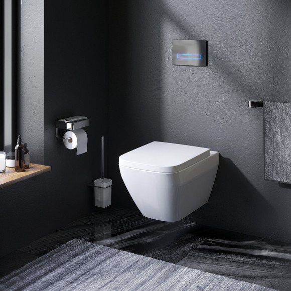 Унитаз AM.PM Spirit V2.0 Square FlashClean C701701SC подвесной с сиденьем микролифт Унитаз AM.PM Spirit V2.0 Square FlashClean C701701SC подвесной с сиденьем микролифт