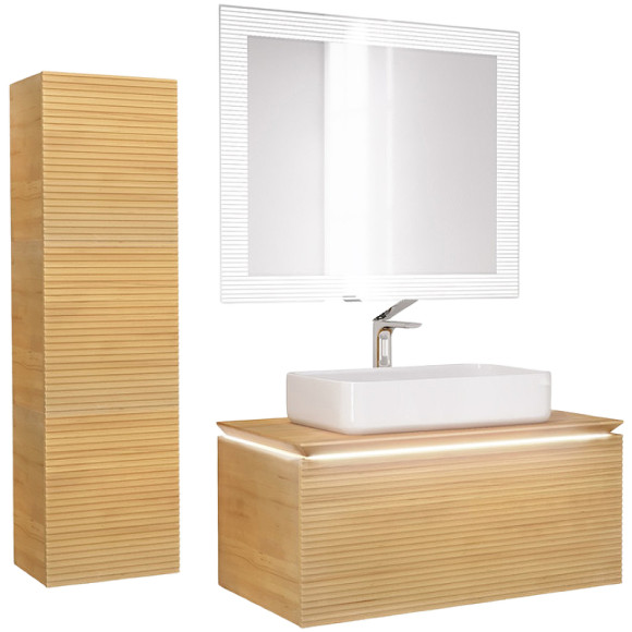 Зеркало Jorno Karat 100 Kar.02.100/P/W с подсветкой с бесконтактным выключателем