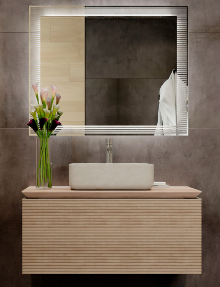 Зеркало Jorno Karat 100 Kar.02.100/P/W с подсветкой с бесконтактным выключателем