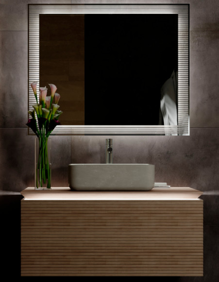 Зеркало Jorno Karat 100 Kar.02.100/P/W с подсветкой с бесконтактным выключателем