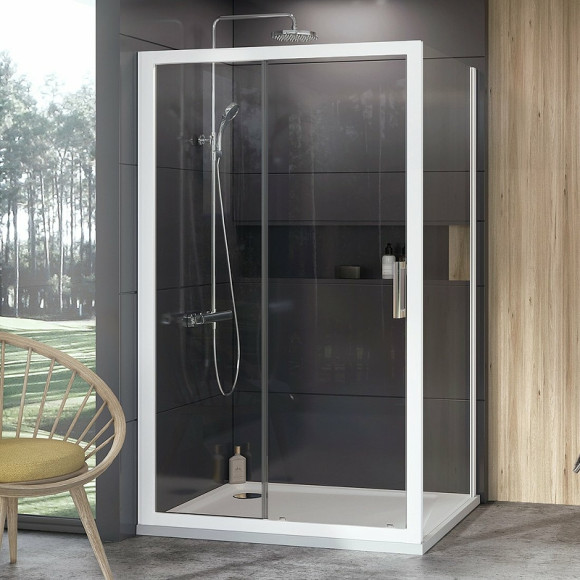 Душевая стенка Ravak 10° 10PS-100 9UVA0100Z1 профиль Белый стекло Transparent Душевая стенка Ravak 10° 10PS-100 9UVA0100Z1 профиль Белый стекло Transparent