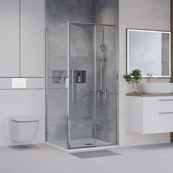 Душевая стенка Niagara Nova 90 NG-A90-34 профиль Хром стекло прозрачное