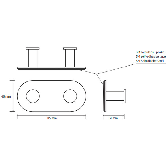 Вешалка для полотенец Bemeta Easy 163106371 Нержавеющая сталь полированная