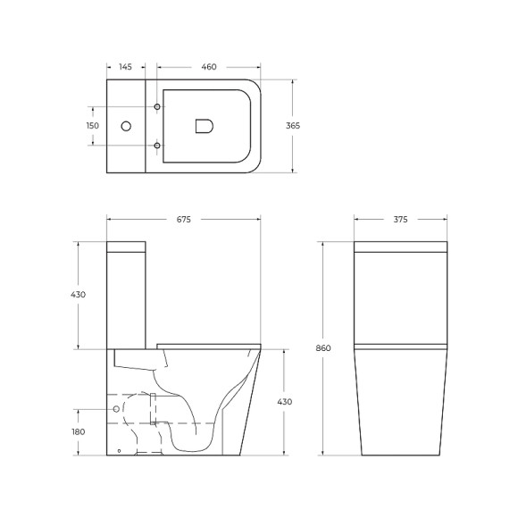 Унитаз компакт BelBagno Ardente R BB02093CPR/BB2112SC без бачка с сиденьем Микролифт