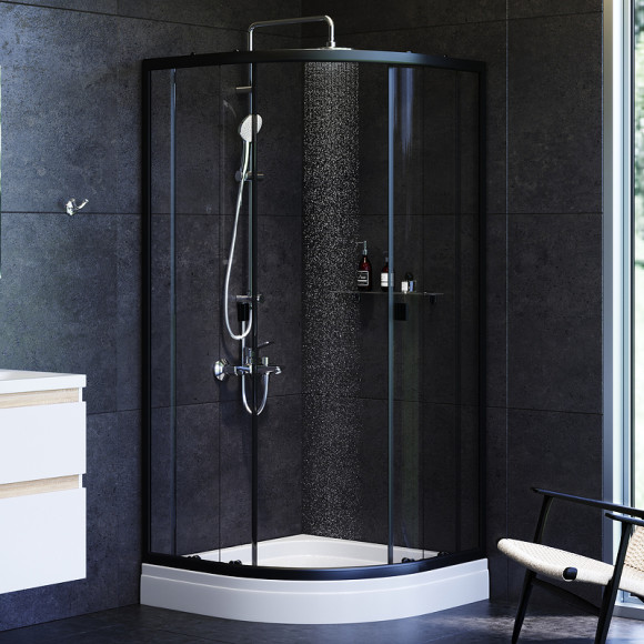 Душевой уголок AM.PM X-Joy Twin Slide 90х90 W88G-205-090BT64 профиль Черный матовый стекло прозрачное Душевой уголок AM.PM X-Joy Twin Slide 90х90 W88G-205-090BT64 профиль Черный матовый стекло прозрачное