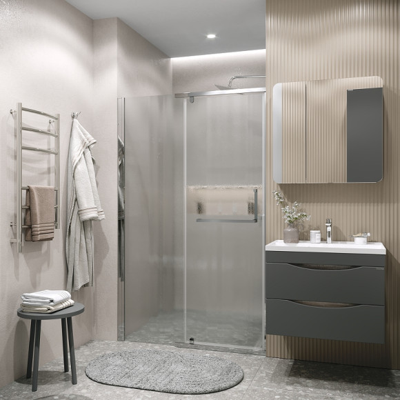 Душевая дверь Grossman Pragma 120 100.K33.03.120.10.02 профиль Хром стекло шиншилла Душевая дверь Grossman Pragma 120 100.K33.03.120.10.02 профиль Хром стекло шиншилла