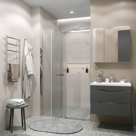 Душевая дверь Grossman Pragma 120 100.K33.03.120.10.02 профиль Хром стекло шиншилла Душевая дверь Grossman Pragma 120 100.K33.03.120.10.02 профиль Хром стекло шиншилла