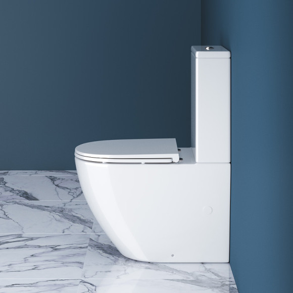 Унитаз компакт BelBagno Sfera-R BB2141CPR/BB870SC без бачка с сиденьем Микролифт Унитаз компакт BelBagno Sfera-R BB2141CPR/BB870SC без бачка с сиденьем Микролифт