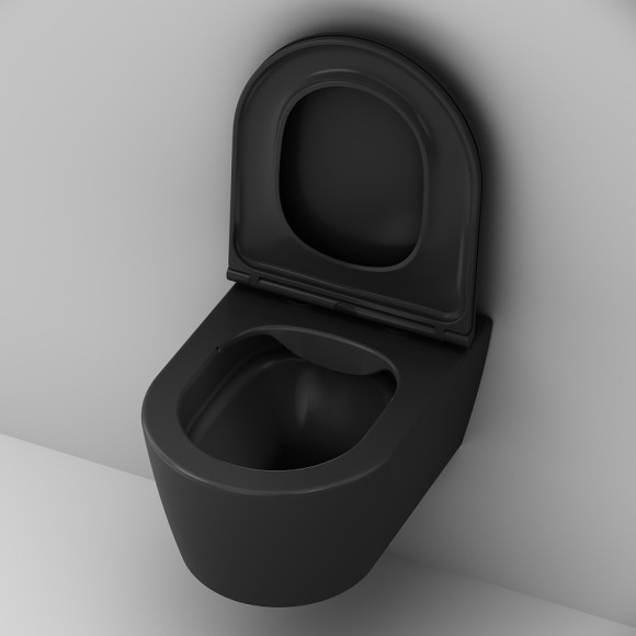 Унитаз AM.PM Func FlashClean C8F1700MBSC подвесной Черный матовый с сиденьем Микролифт