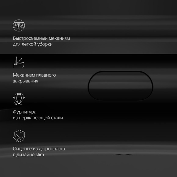 Унитаз AM.PM Func FlashClean C8F1700MBSC подвесной Черный матовый с сиденьем Микролифт