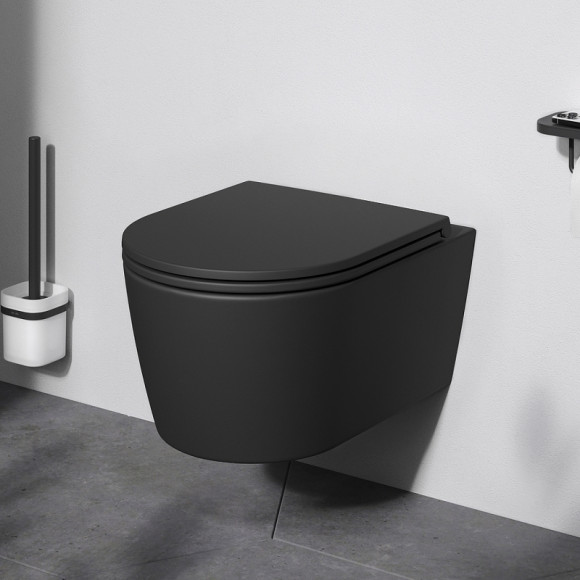 Унитаз AM.PM Func FlashClean C8F1700MBSC подвесной Черный матовый с сиденьем Микролифт