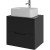 Тумба с раковиной Orange Line 60 Li-60TubMDF+B02-460W подвесная Черная матовая