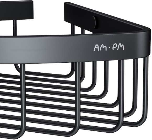 Полка корзина AM.PM Sense L A7452222 угловая Черная матовая Полка корзина AM.PM Sense L A7452222 угловая Черная матовая
