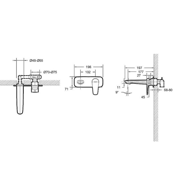 Смеситель для раковины Bravat Source P8173218BW-ENG Черный матовый Смеситель для раковины Bravat Source P8173218BW-ENG Черный матовый