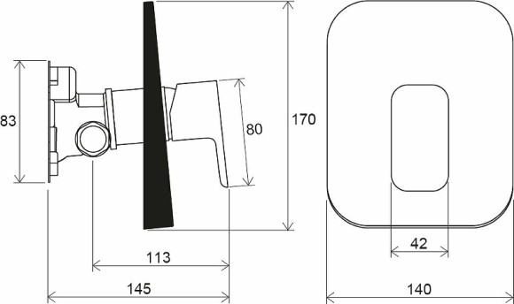 Смеситель для душа Ravak 10° Free-TD F 066.00 X070137 Хром Смеситель для душа Ravak 10° Free-TD F 066.00 X070137 Хром