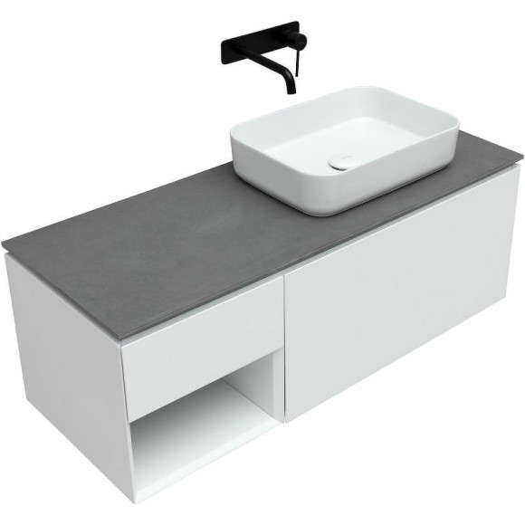 Тумба под раковину Allen Brau Infinity 120 R 1.21008.WM подвесная Белая матовая Тумба под раковину Allen Brau Infinity 120 R 1.21008.WM подвесная Белая матовая