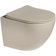 Унитаз SantiLine SL-5101 подвесной Бежевый матовый с сиденьем Микролифт