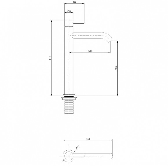 Смеситель для раковины Abber Wasser Kreis AF8111 Хром Смеситель для раковины Abber Wasser Kreis AF8111 Хром