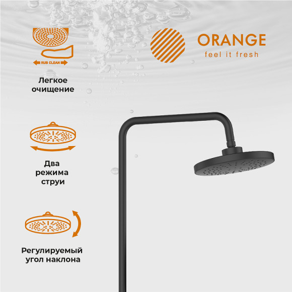 Душевая система Orange T02S3-912b Черный Душевая система Orange T02S3-912b Черный