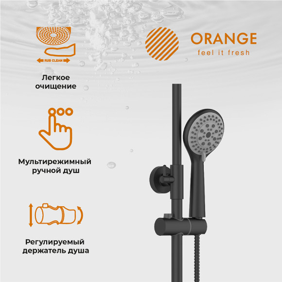 Душевая система Orange T02S3-912b Черный Душевая система Orange T02S3-912b Черный