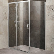 Душевой уголок BelBagno Unique 125х80 UNIQUE-AH-1-110/125-80-C-Cr профиль Хром стекло прозрачное