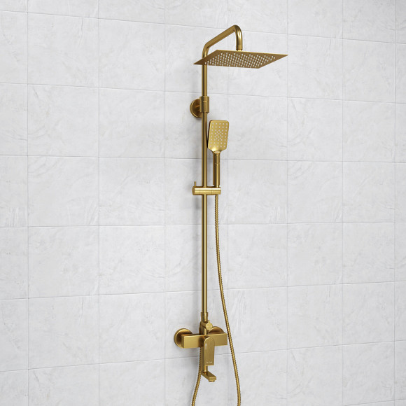 Душевая система WasserKRAFT A155.198.201.BG Золото матовое Душевая система WasserKRAFT A155.198.201.BG Золото матовое