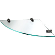 Стеклянная полка WasserKRAFT K-533PB угловая Черная глянцевая