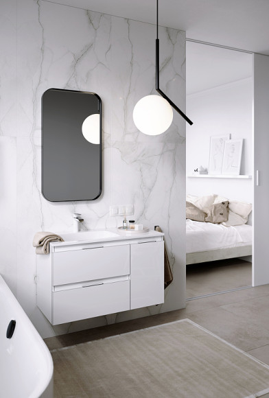 Тумба под раковину Aqwella Accent 90 L ACC0109LW подвесная Белая Тумба под раковину Aqwella Accent 90 L ACC0109LW подвесная Белая