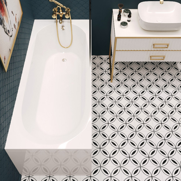 Акриловая ванна Corpa Nera Milano 160x70 CN05008WH без гидромассажа