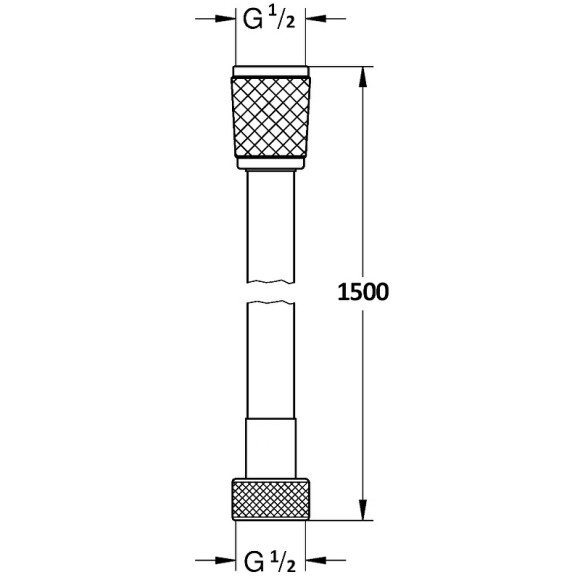 Душевой шланг AQUAme AQM1500B Черный Душевой шланг AQUAme AQM1500B Черный
