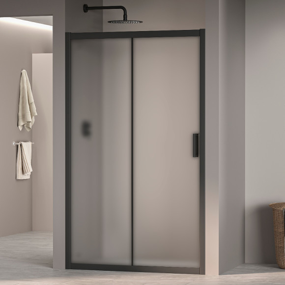 Душевая дверь RGW Passage PA-016B 140 350801614-24 профиль Черный стекло матовое-сатинат