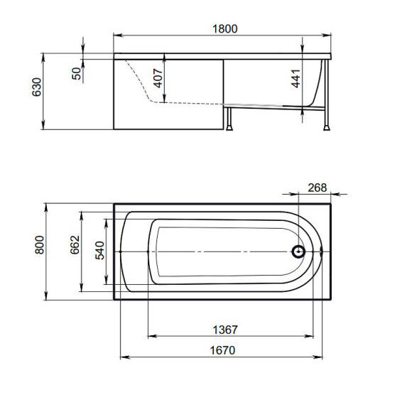 Акриловая ванна Timo Mika 180x80 MIKA1880 без гидромассажа Акриловая ванна Timo Mika 180x80 MIKA1880 без гидромассажа