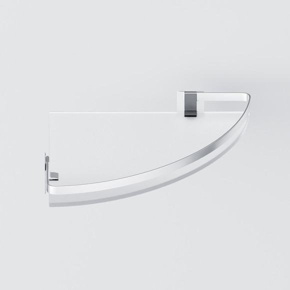 Стеклянная полка AM.PM Sense L A7456100 угловая Серебристая Стеклянная полка AM.PM Sense L A7456100 угловая Серебристая