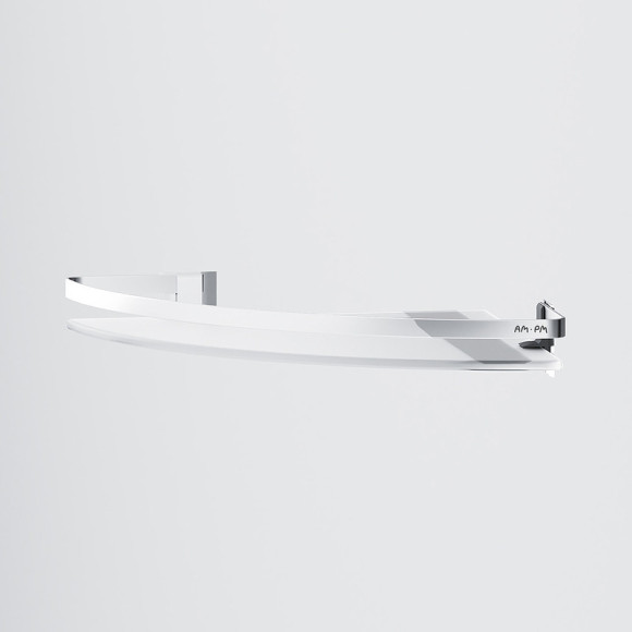 Стеклянная полка AM.PM Sense L A7456100 угловая Серебристая Стеклянная полка AM.PM Sense L A7456100 угловая Серебристая