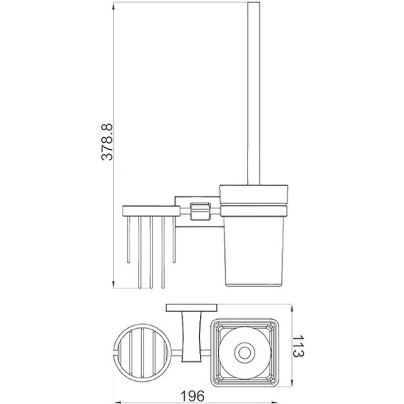 Ершик для унитаза с держателем освежителя воздуха Gappo G0710-1 Хром